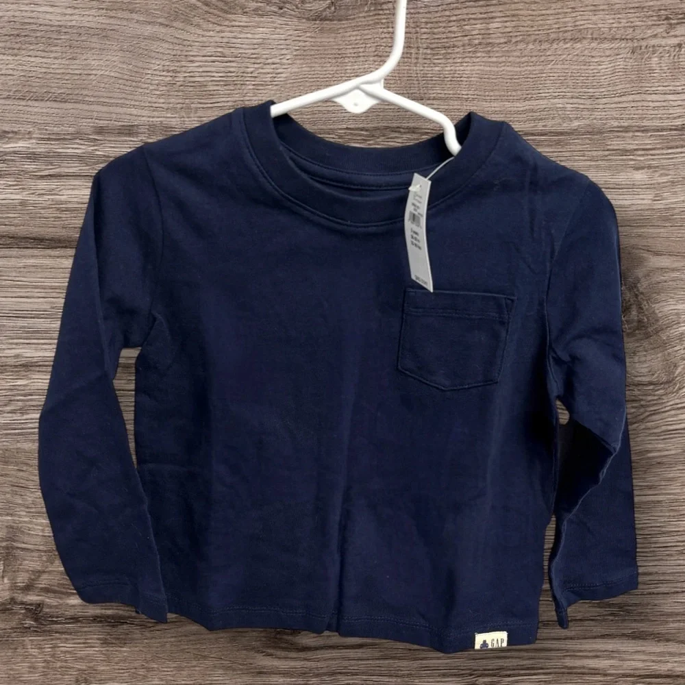 NWT 3T GAP Blue LSS Classic Crew, ofrswlcme, 15% offw2+ bundle